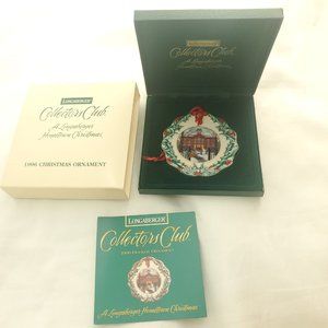 Longaberger Cream Collectors Club Hometown 1996 Christmas University Ornament